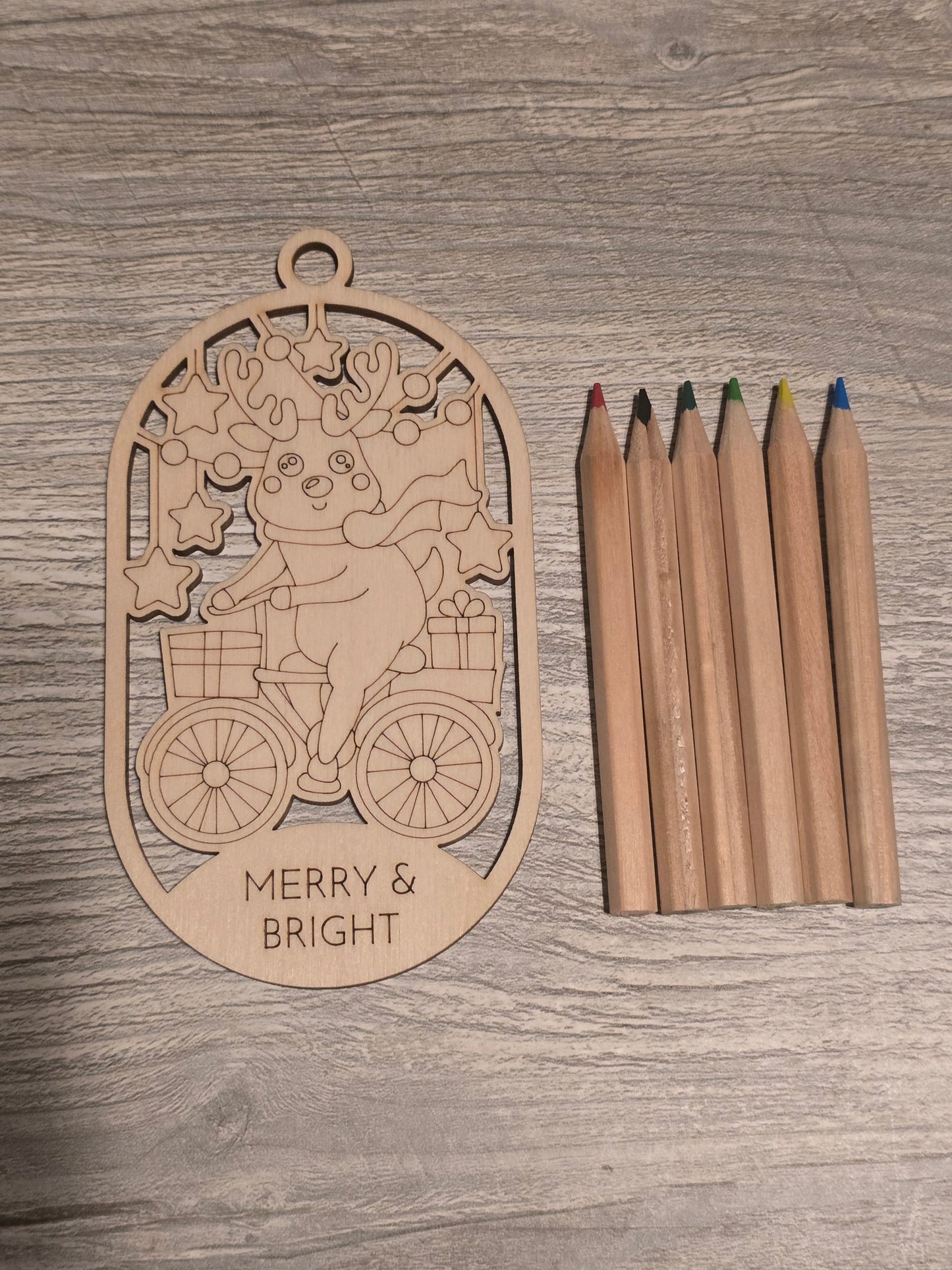 Merry & Bright Christmas Ornaments coloring kits