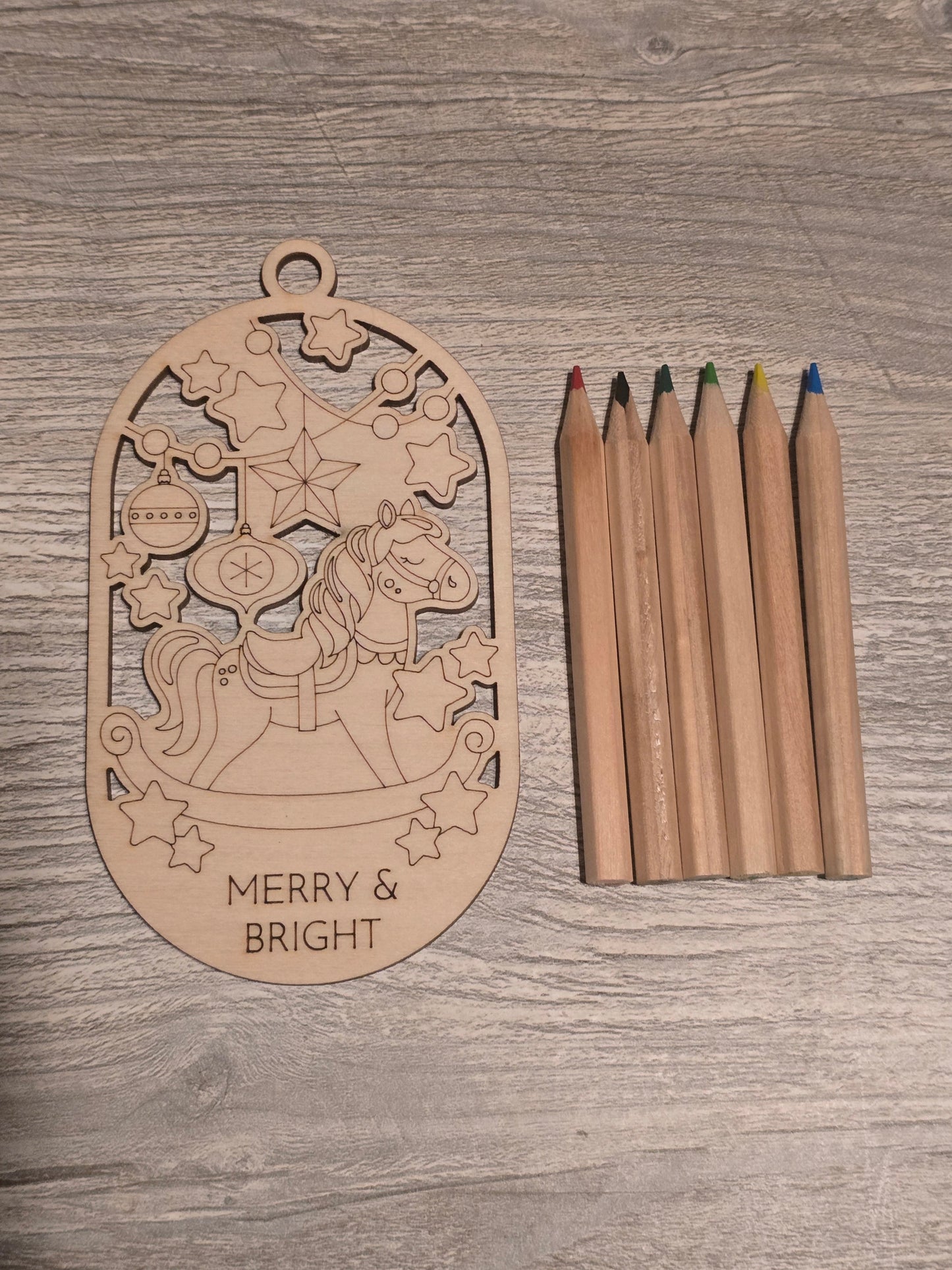 Merry & Bright Christmas Ornaments coloring kits