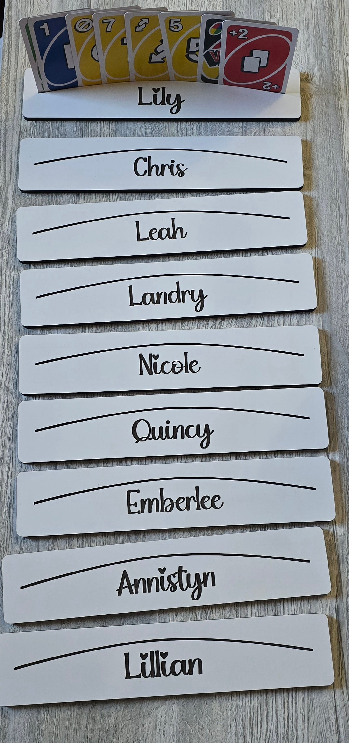 Personalized playing card holder