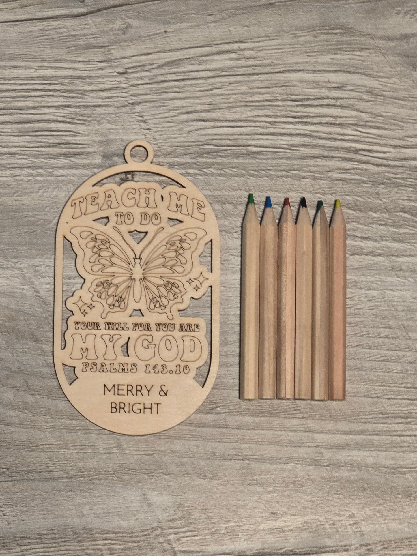 Religious Merry & Bright Christmas Ornaments coloring kits