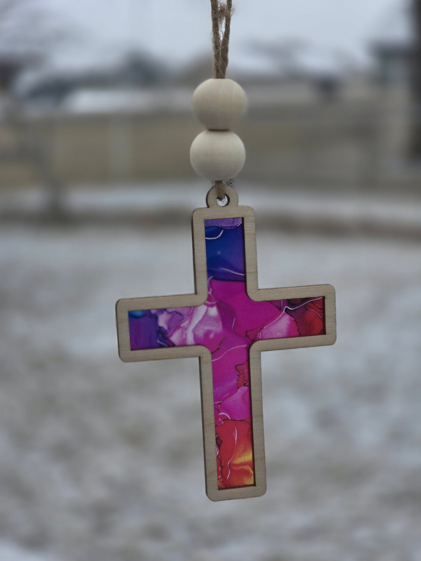 Stained glass Cross