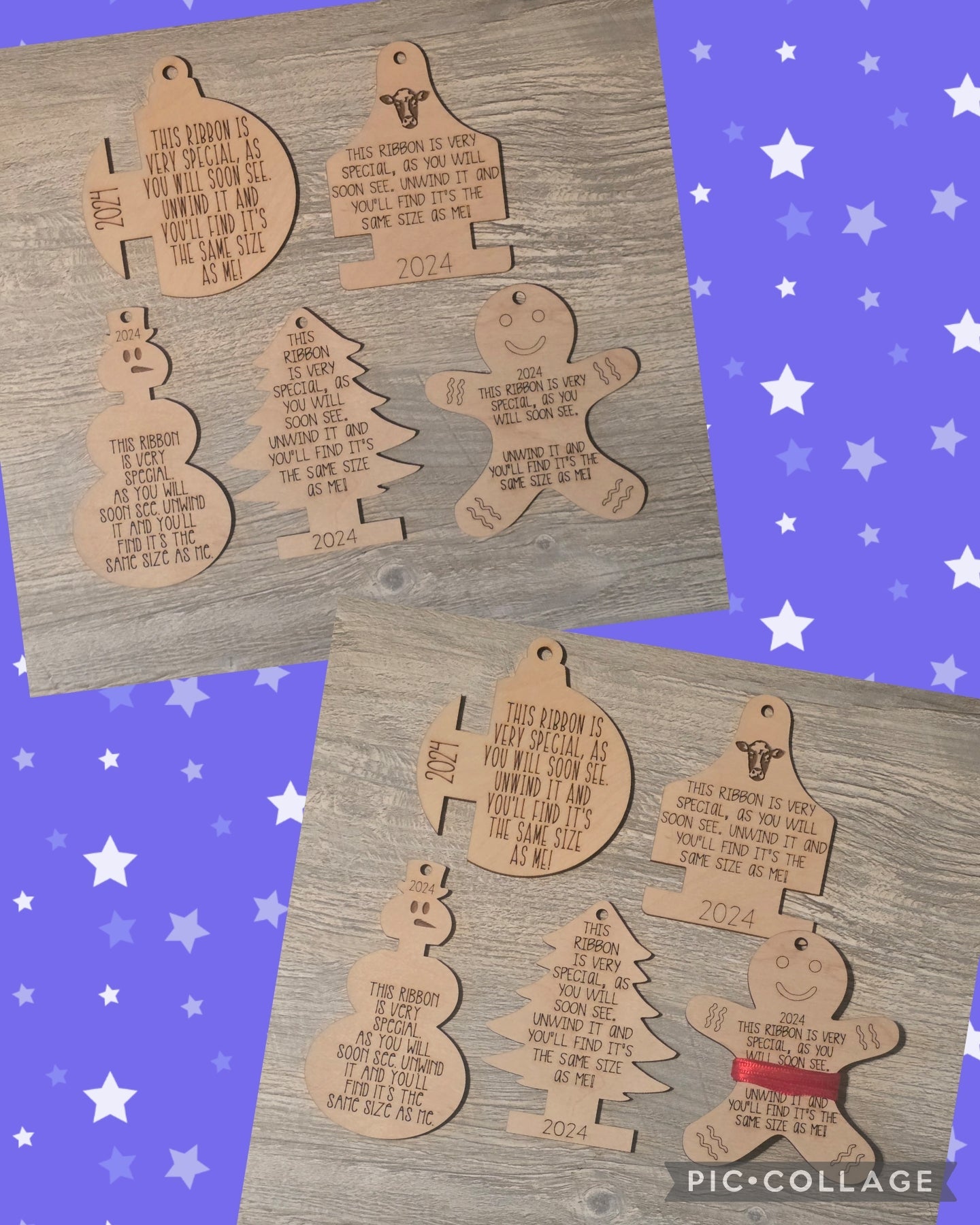 2024 Height Christmas Ornaments Multiple shapes