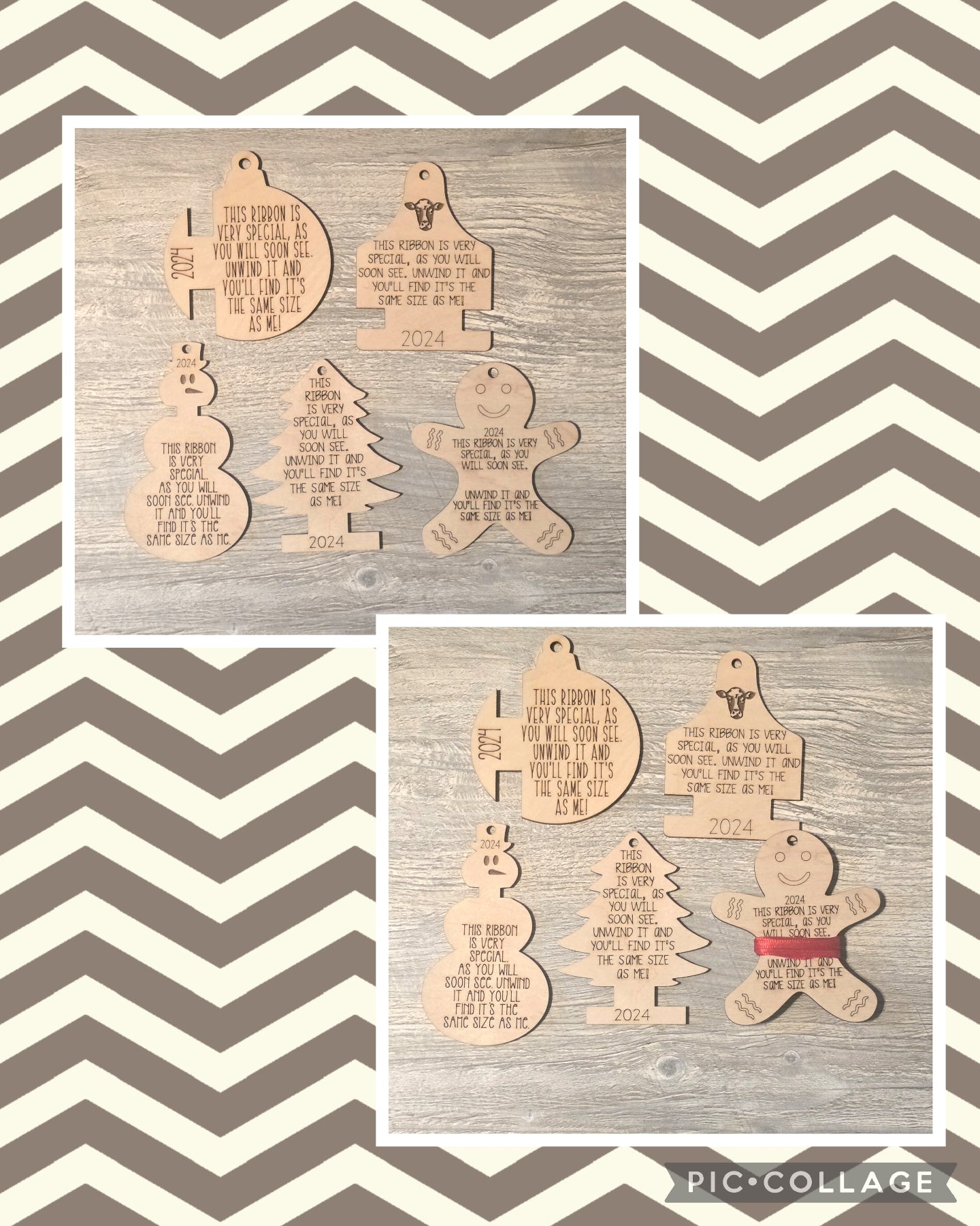2024 Height Christmas Ornaments Multiple shapes