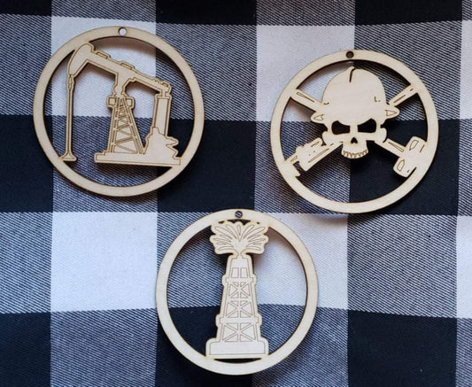 Oil Field Worker Christmas Ornament