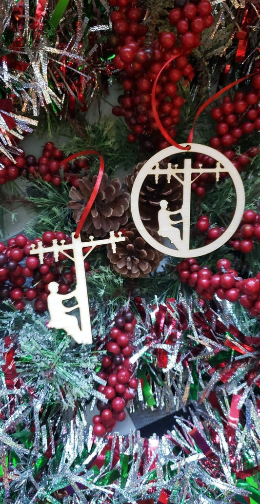 Lineman Christmas Ornament