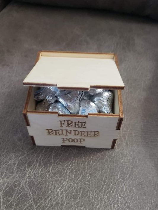 Free Reindeer Poop Box prop for elf