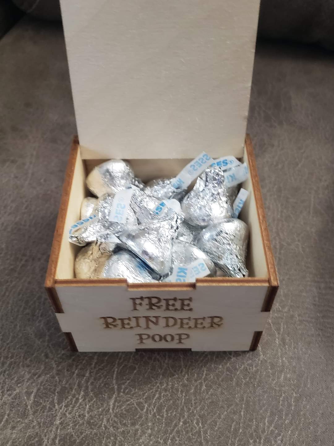 Free Reindeer Poop Box prop for elf