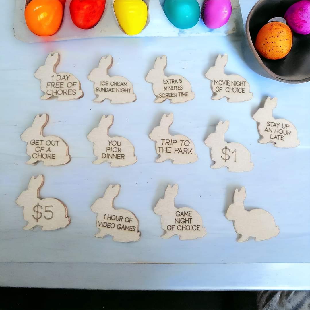 Easter Egg Tokens round or bunny