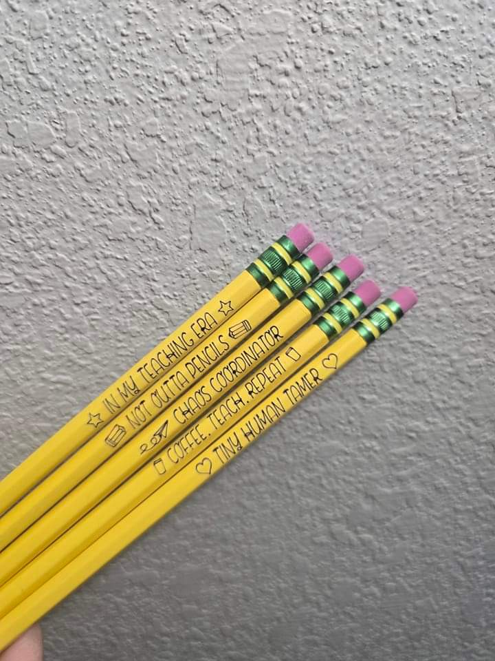 With bag Teacher Back to School pencils