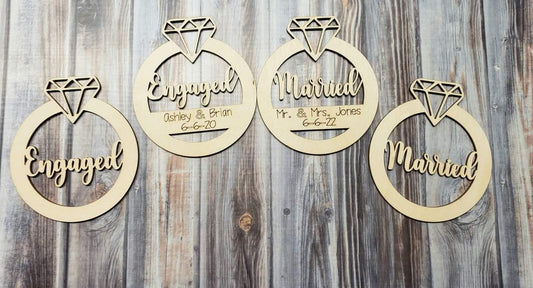 Wedding and Engagement Christmas Ornaments