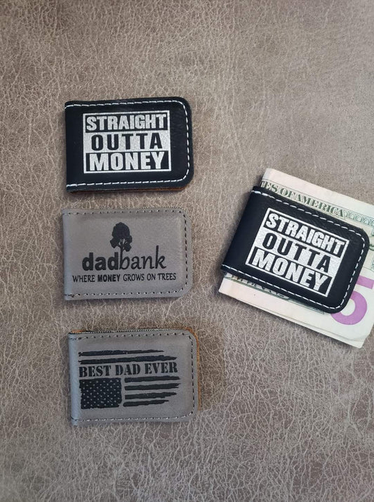 Money clip leatherette multiple options