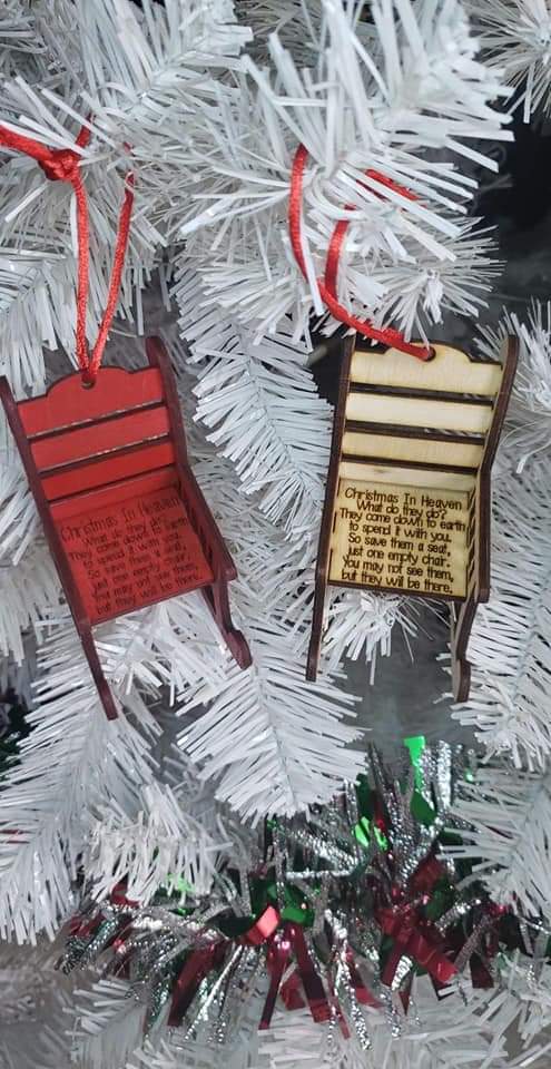 Christmas in Heaven Chair Ornament Memorial