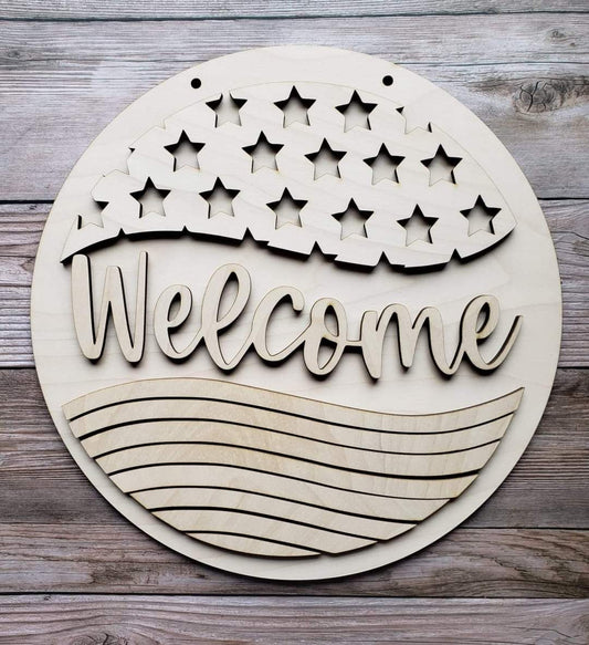 Welcome American Flag DIY Paint Kit
