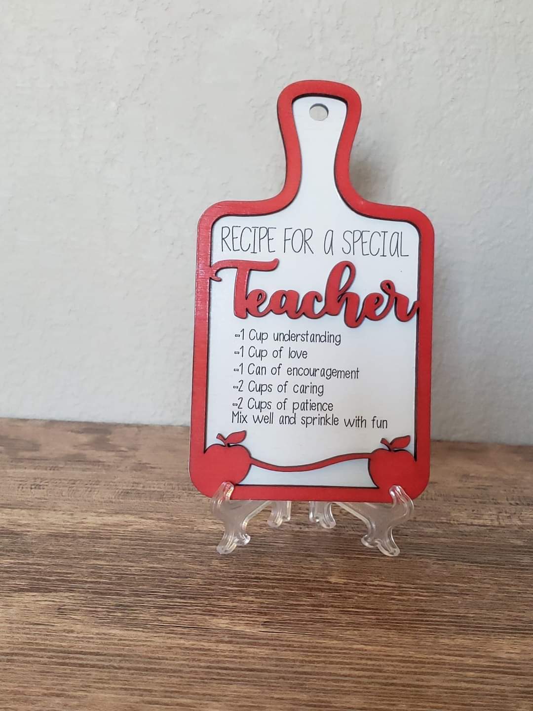 Recipe for a Special Teacher Decoration