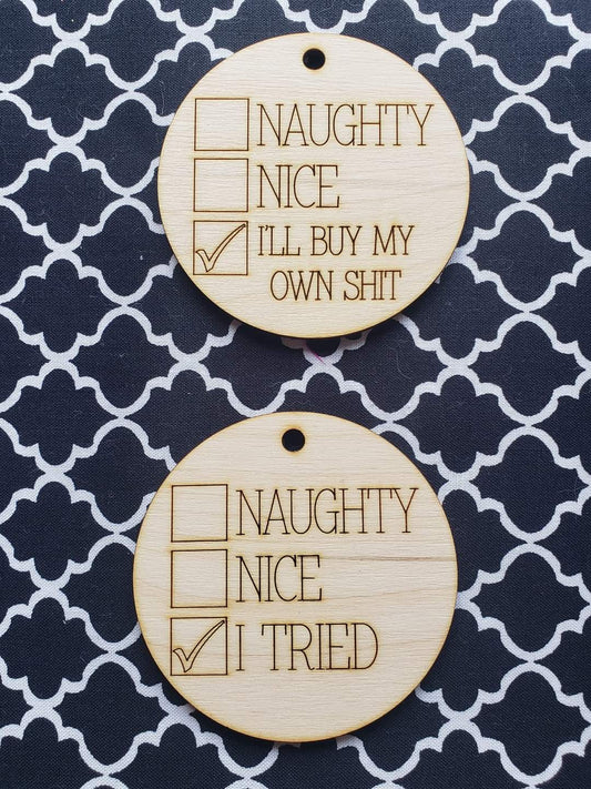 Naughty or Nice Ornaments