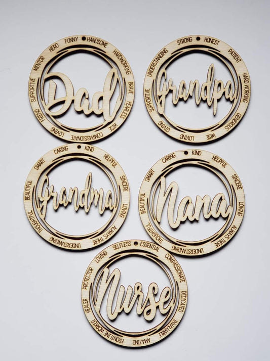 Name Title Christmas Ornaments Personalized