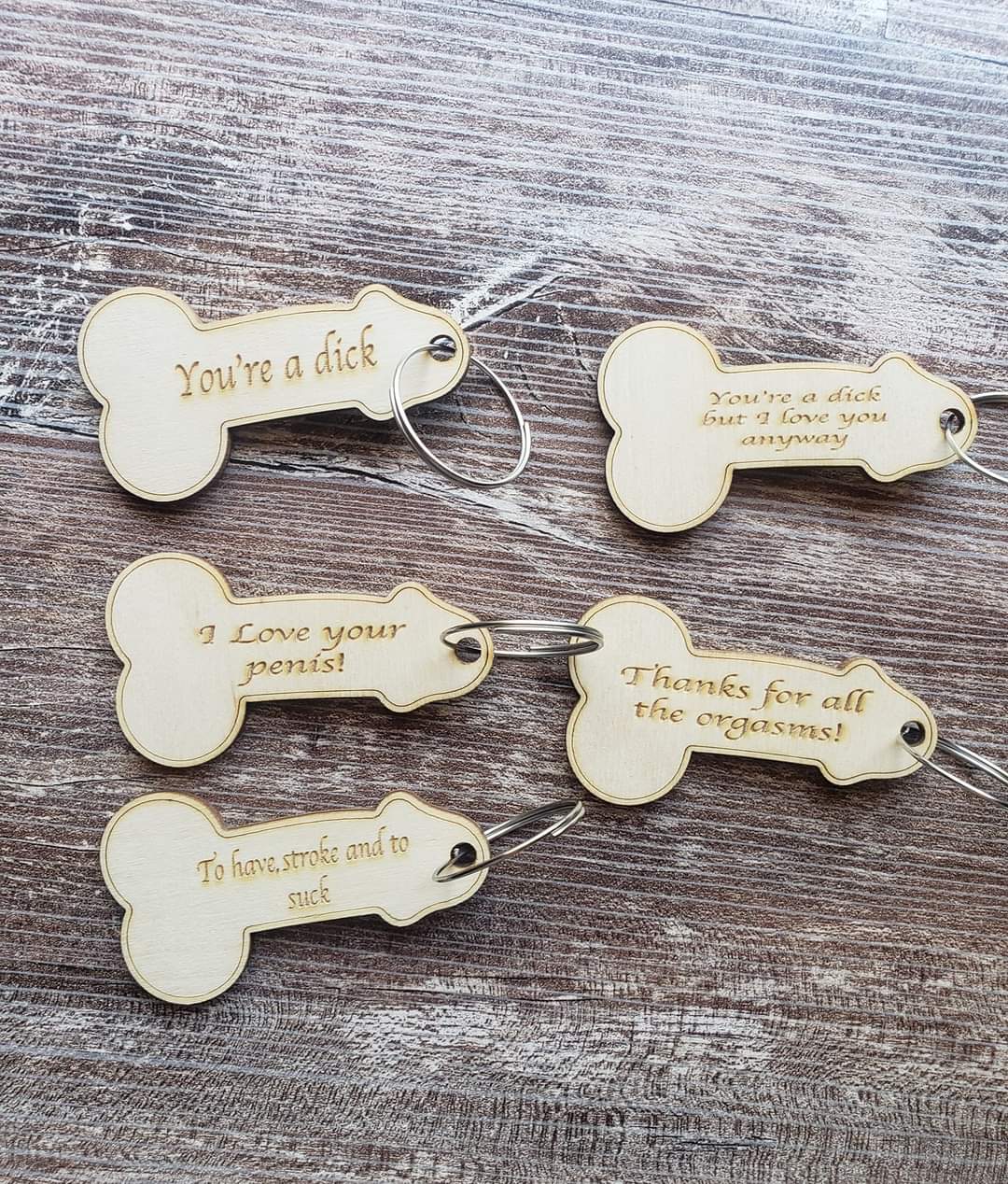Pee pee penis wiener keychains