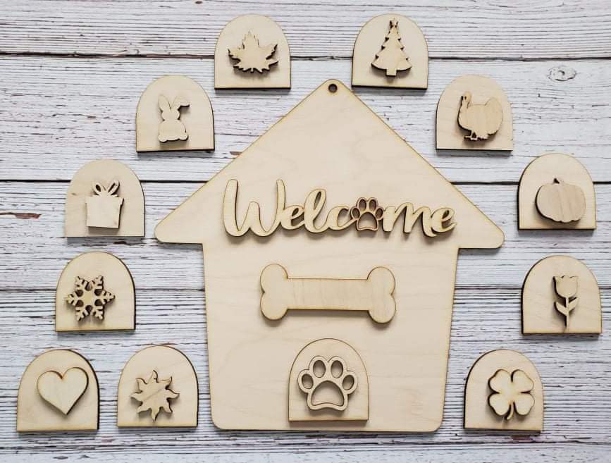 Dog House Interchangeable DIY sign