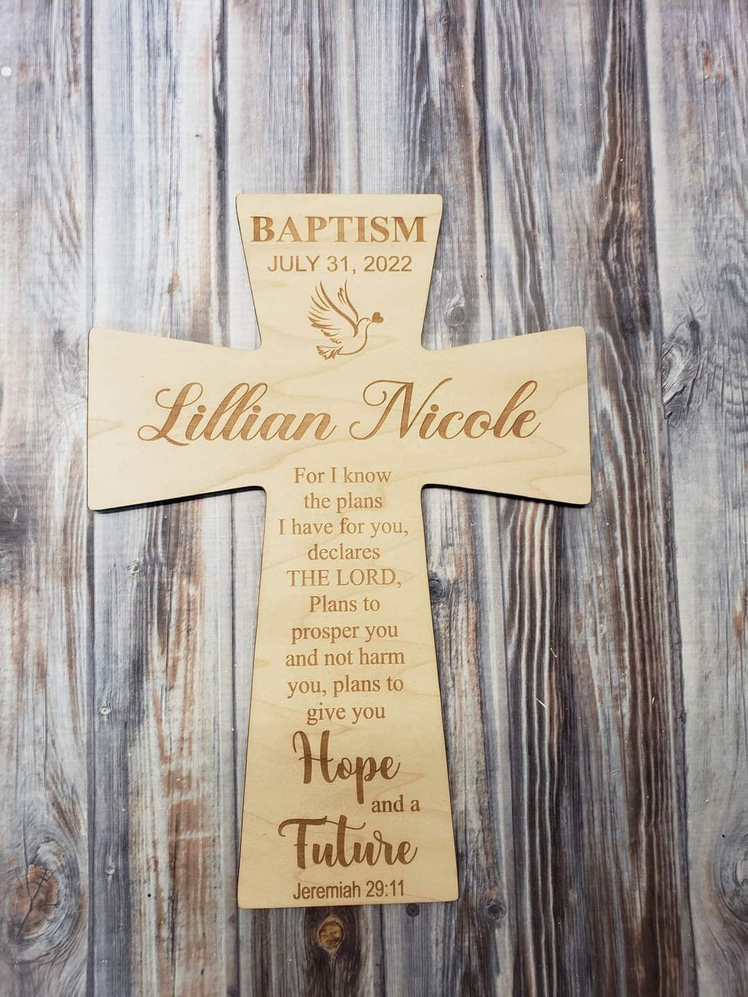 Baptism Cross Personalized