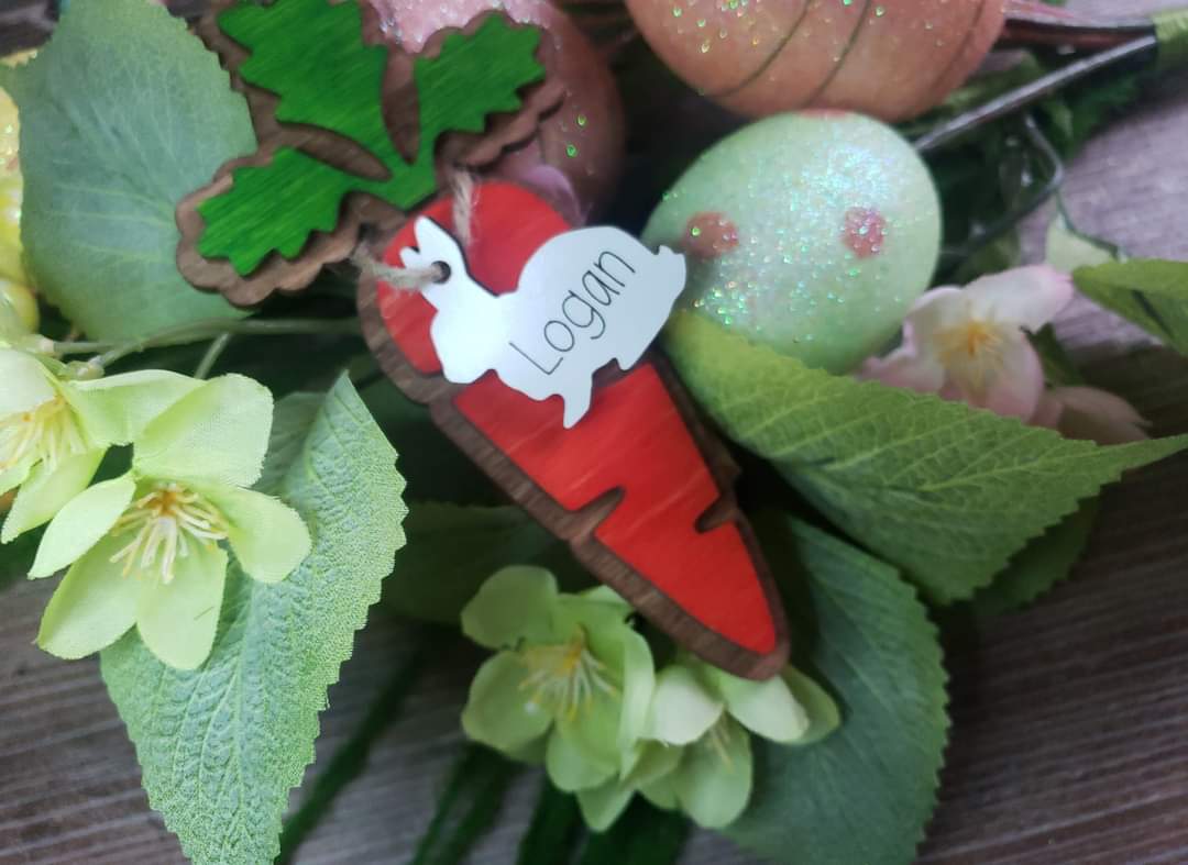 Carrot Easter Basket Personalized Tag. OLD VERSION