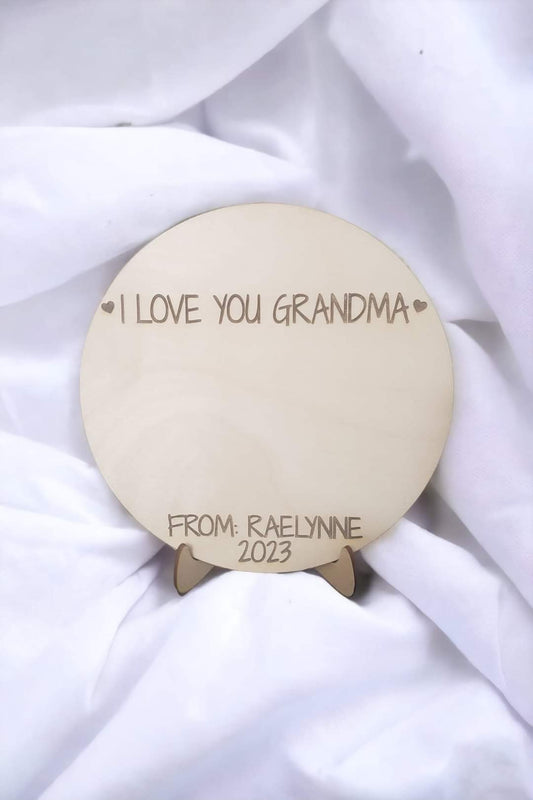 I love you personalized round 2 sizes
