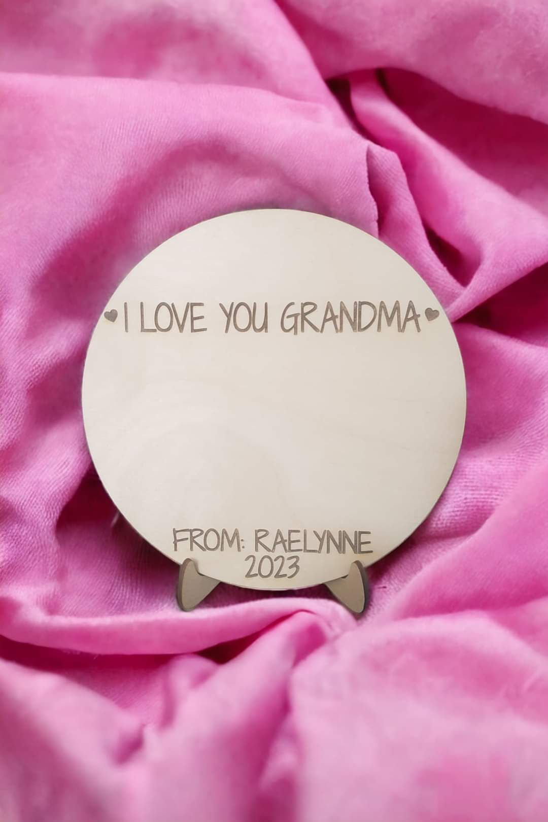 I love you personalized round 2 sizes