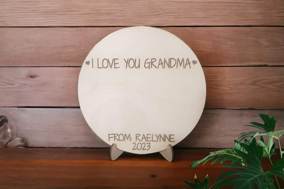 I love you personalized round 2 sizes