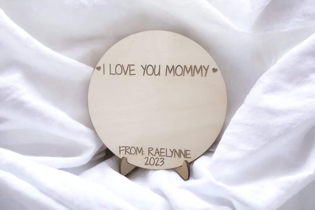 I love you personalized round 2 sizes