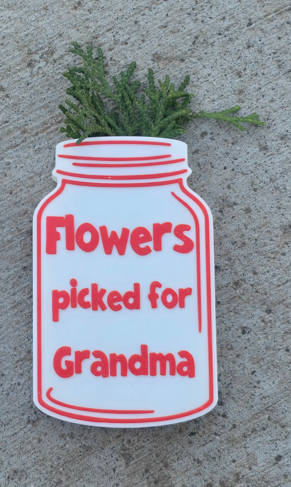 3D printed Flowers picked for Mason jar magnet flower holders personalized