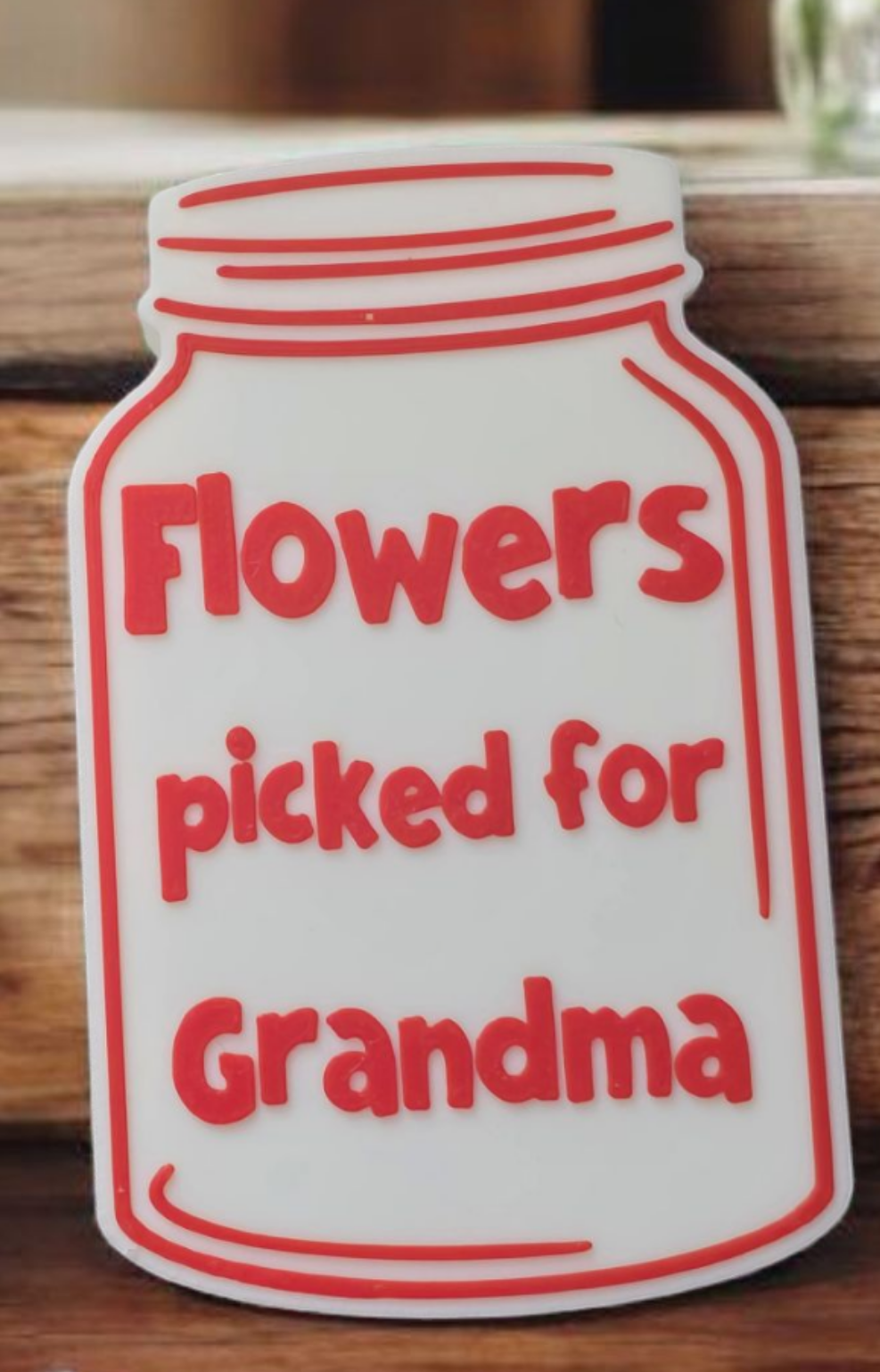 3D printed Flowers picked for Mason jar magnet flower holders personalized