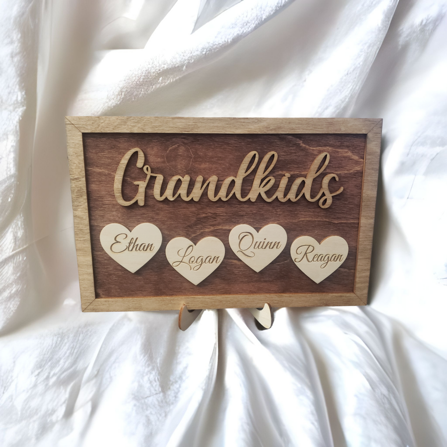 Grandkids Personalized Heart Sign