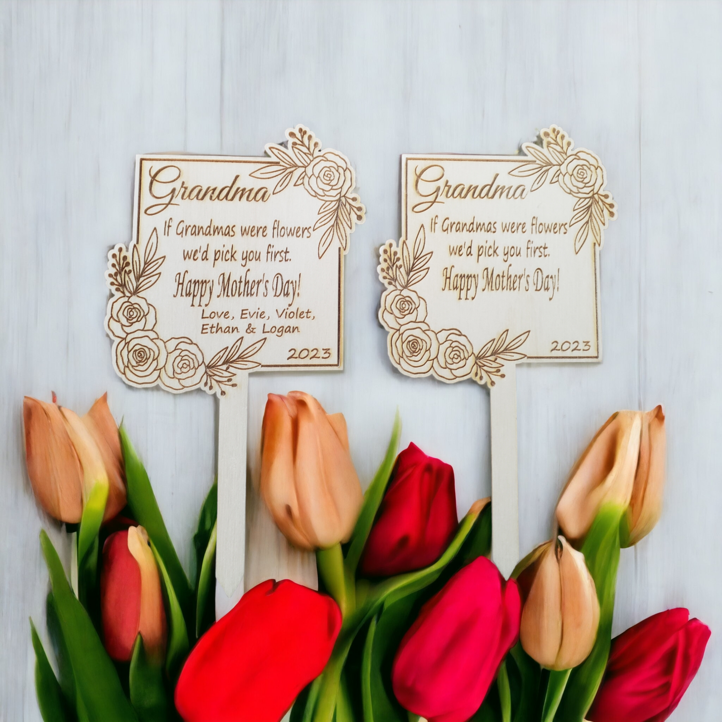 Personalized Mother's Day Flower Stakes