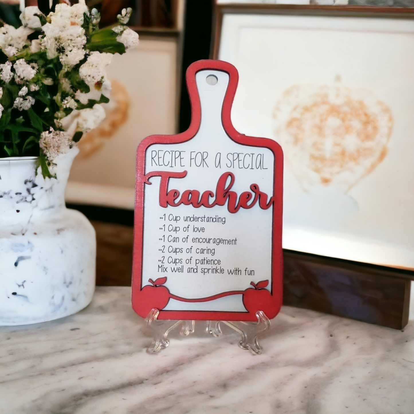 Recipe for a Special Teacher Decoration