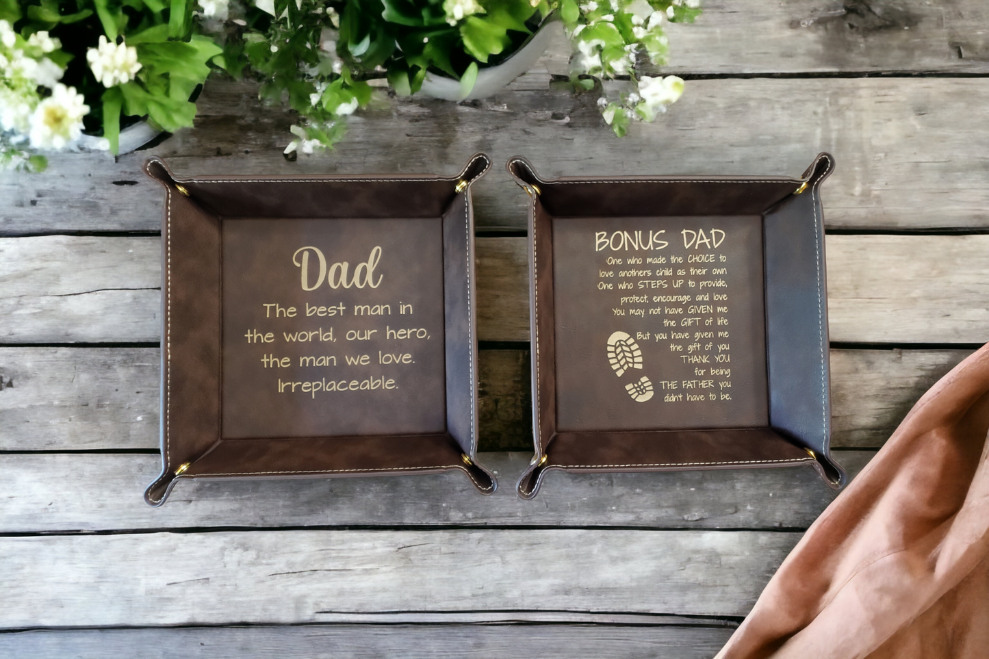 Leatherette snap tray Father's Day Dad Bonus Dad Personalized