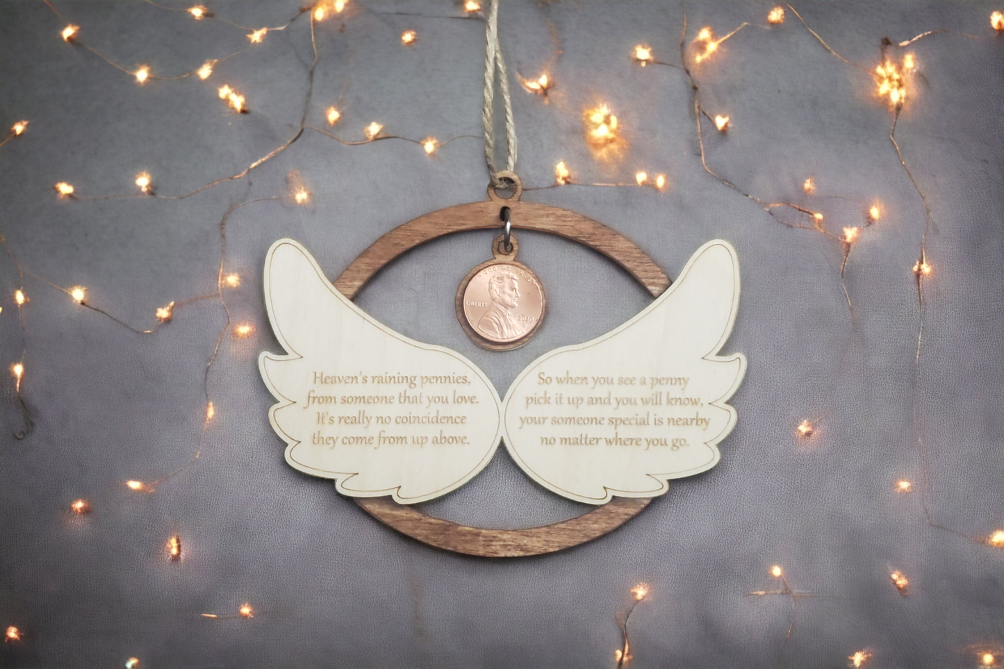Pennies from Heaven Christmas Ornament Personalized memorial