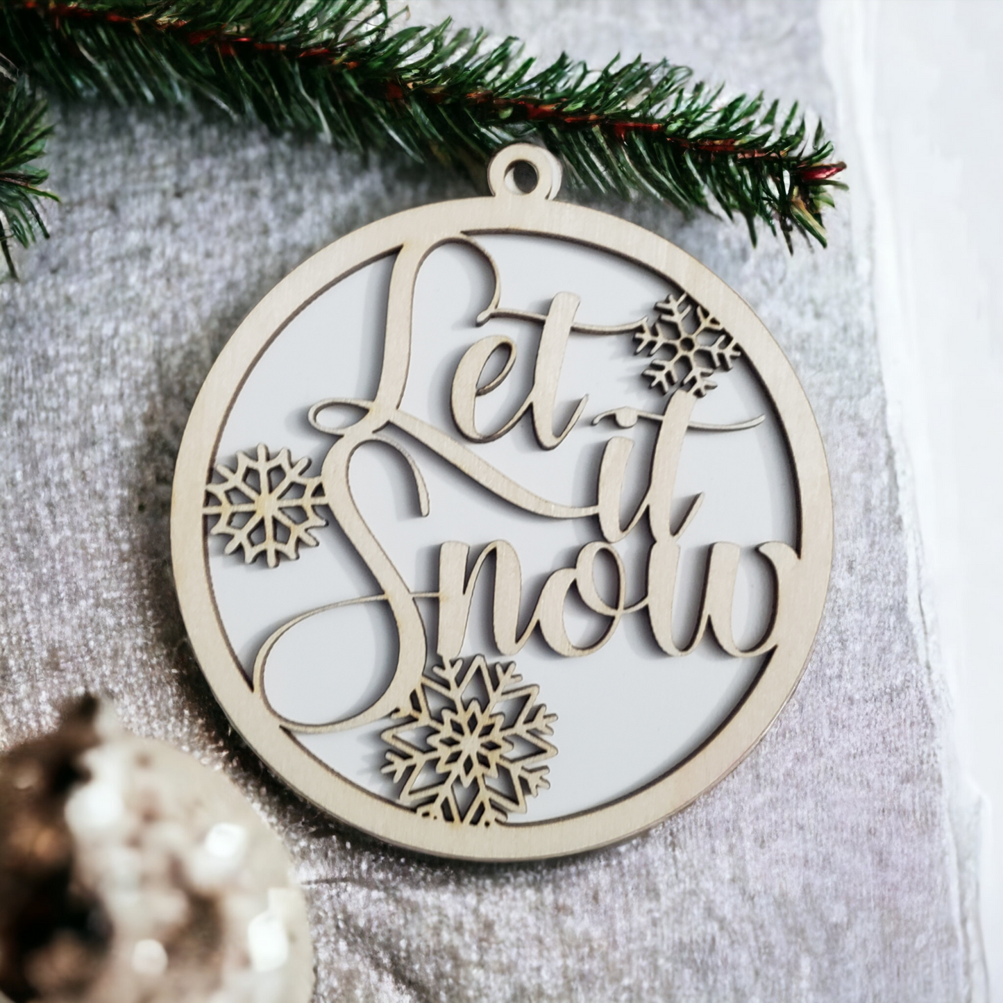 Let it snow Christmas Ornament