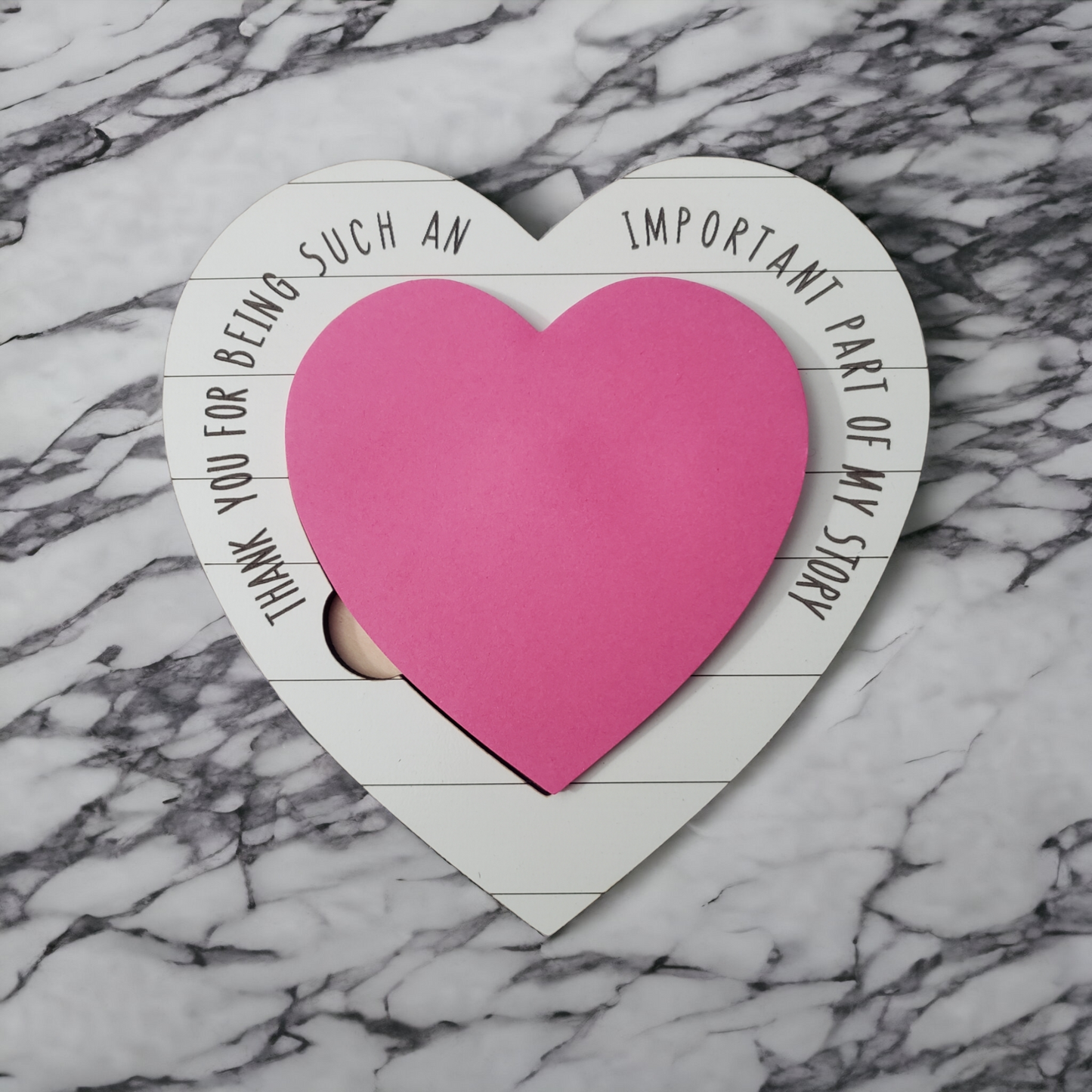 Teacher notepad holders Square or heart sticky note