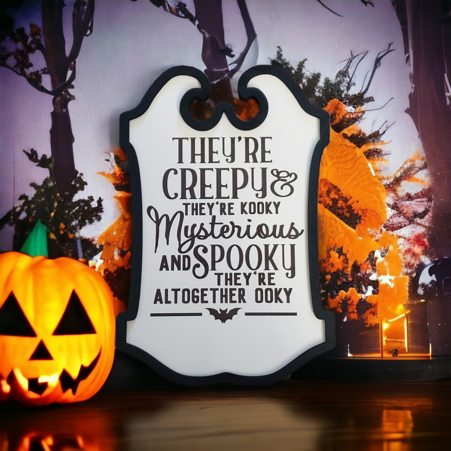 They're creepy Halloween Sign Personalized