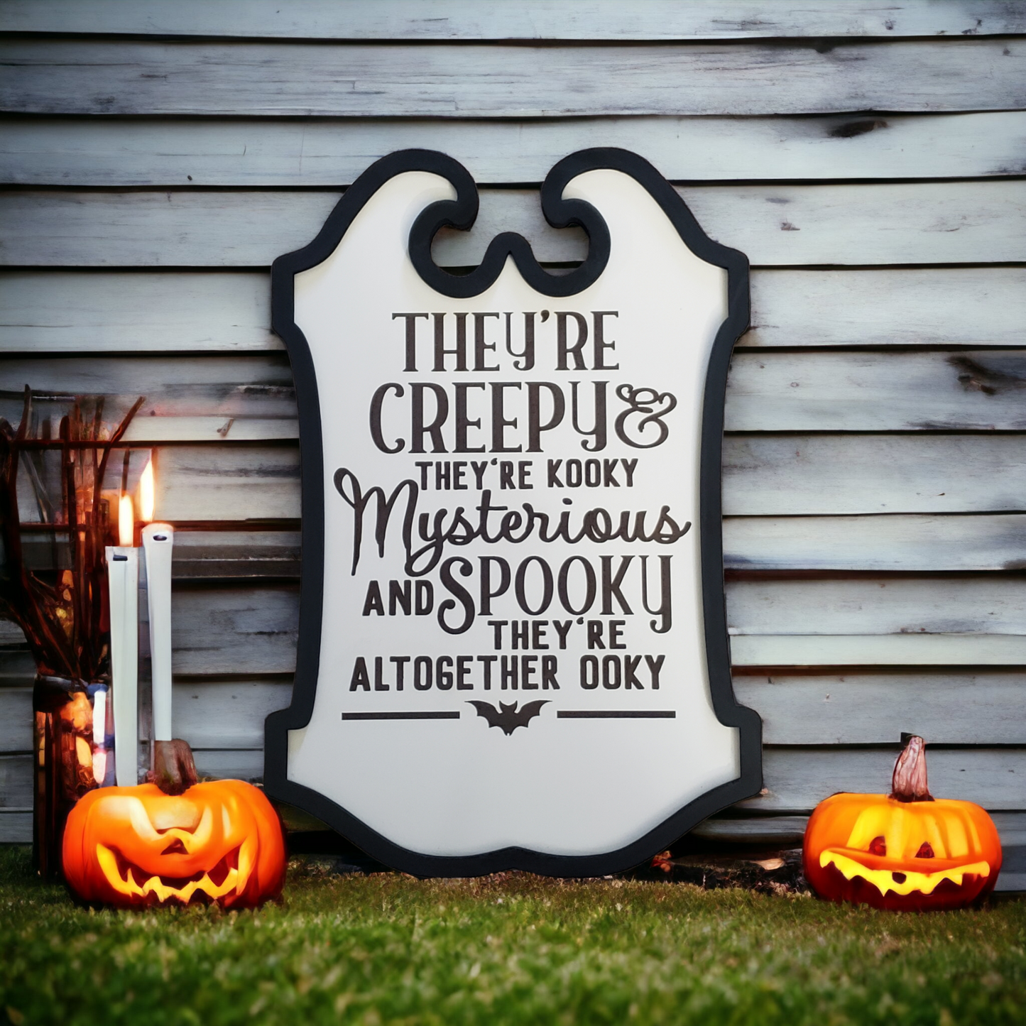They're creepy Halloween Sign Personalized