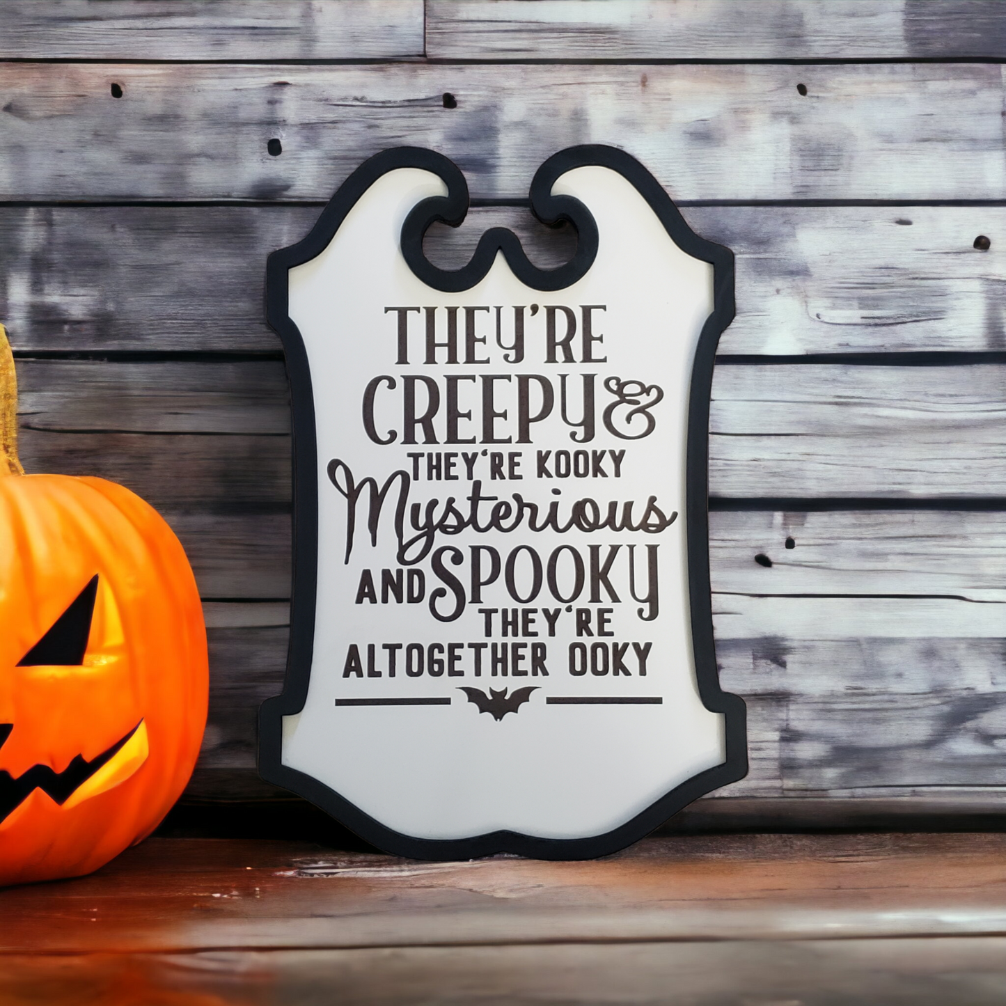 They're creepy Halloween Sign Personalized