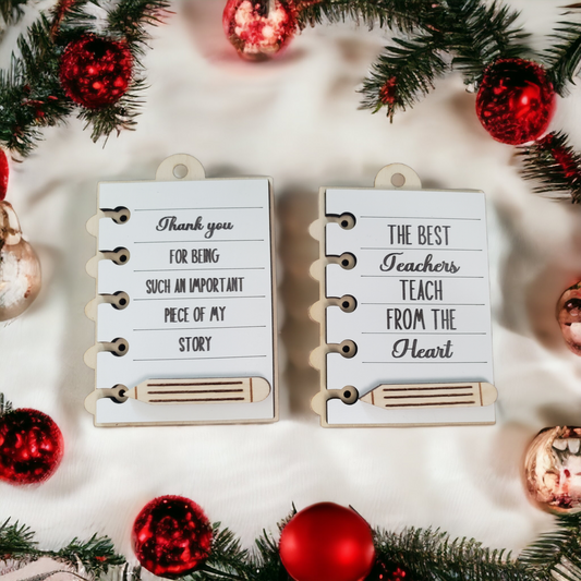 Teacher Christmas Ornaments notebook