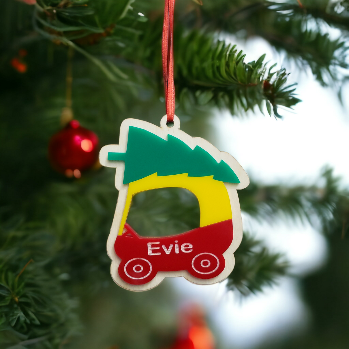 Coupe Car Christmas Ornament Personalized