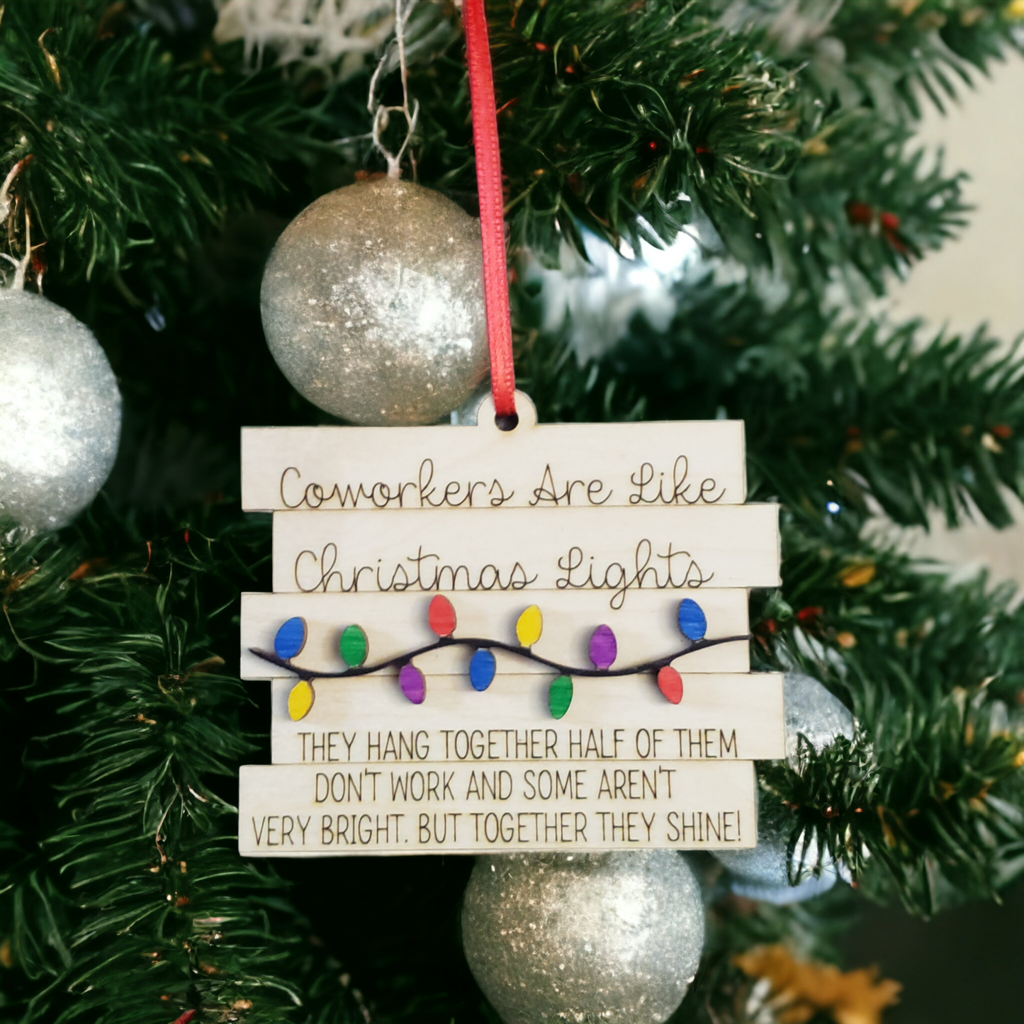 Coworkers are like Christmas lights Christmas Ornament