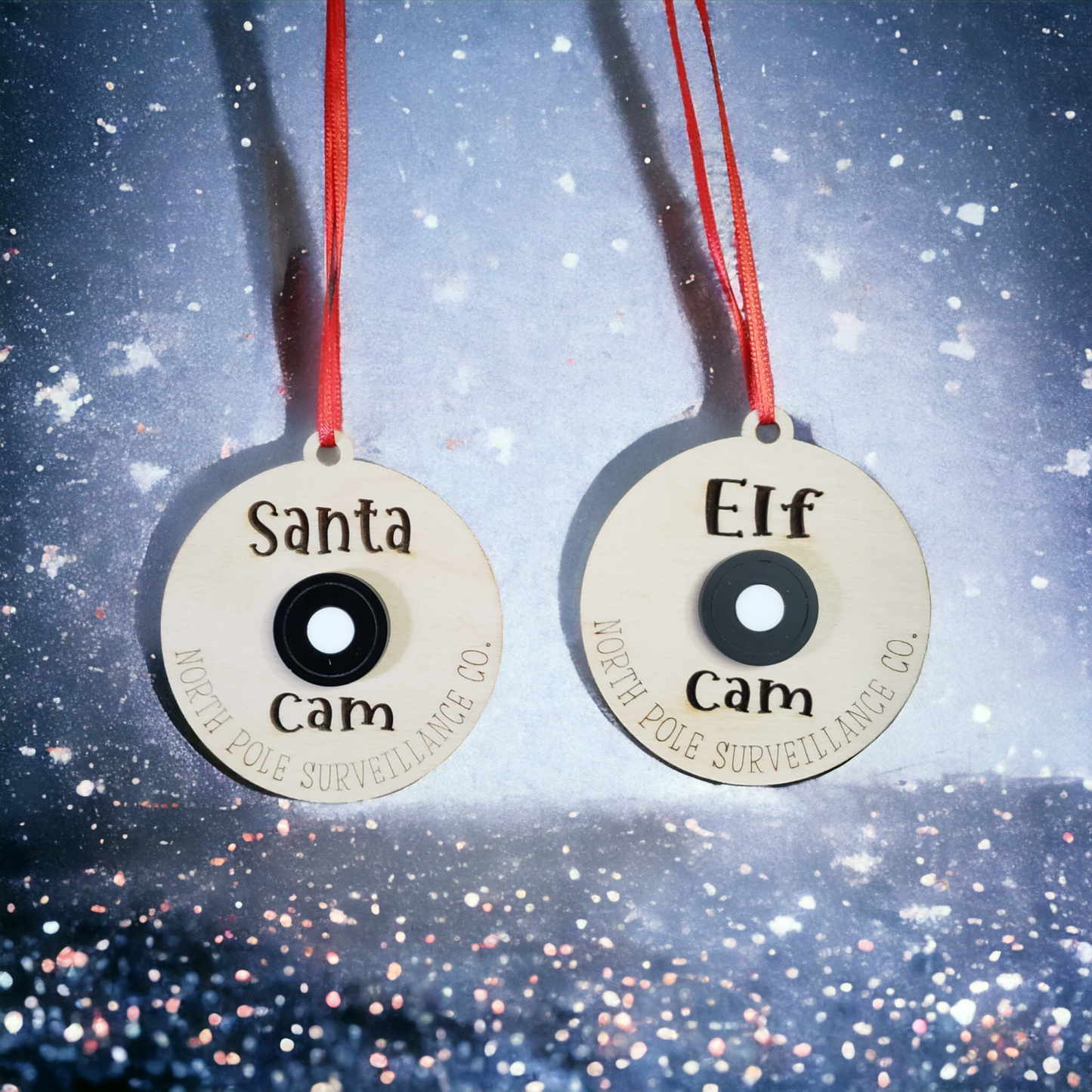 Santa or Elf Cam Christmas Ornament