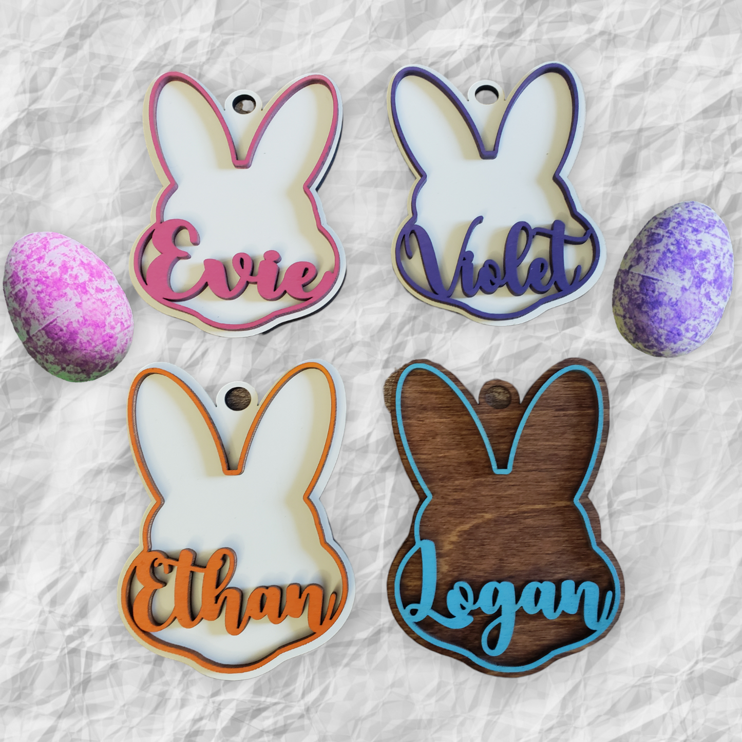 Easter Bunny Basket Tags Personalized