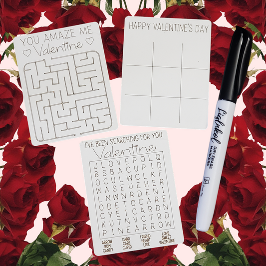 Valentine's dry erase activity boards small