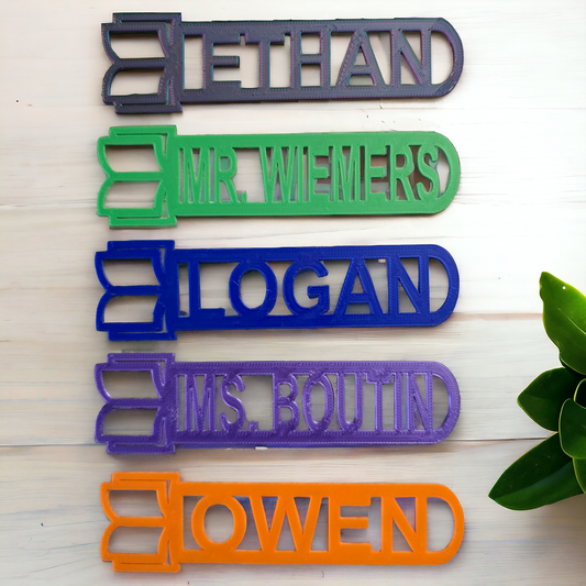 3D Printed bookmarks Personalized kids teachers