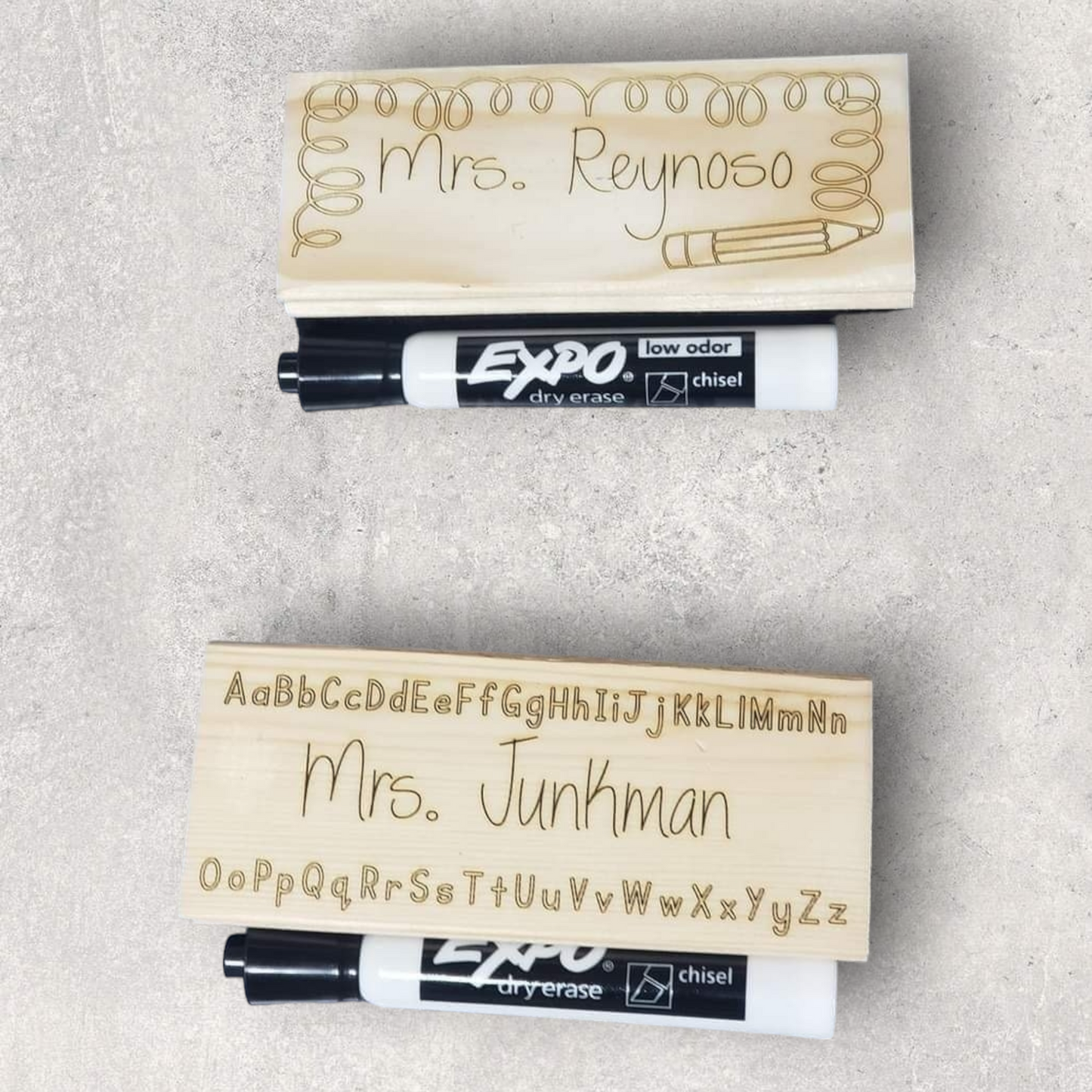 Teacher Erasers Personalized
