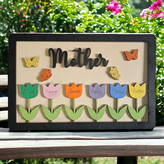 Mother's Day Tulip Sign Personalized