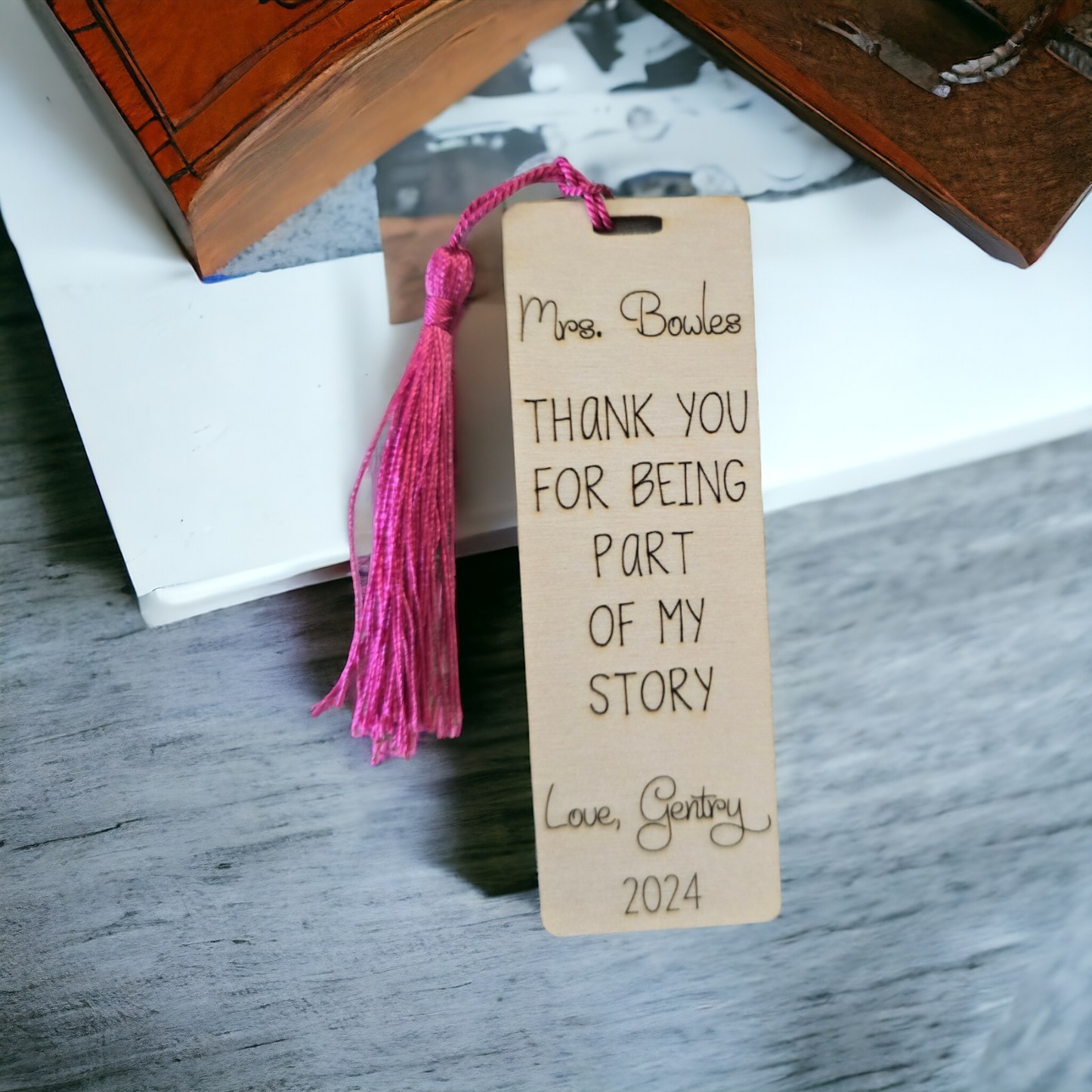Thank you for being part of my story personalized bookmark